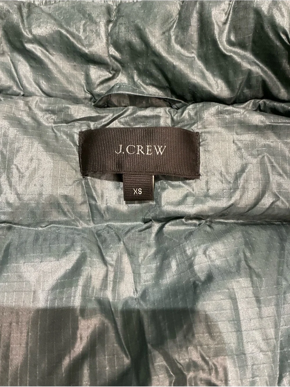J. Crew Quilted Puffer Vest in Deep Green